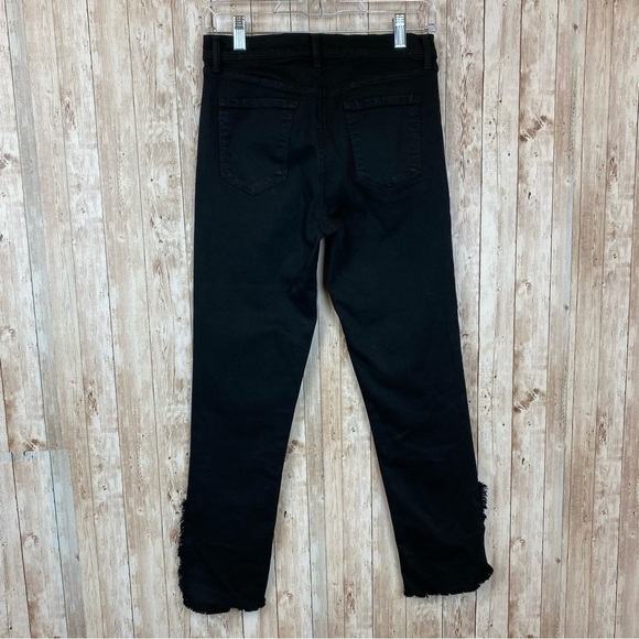 J Brand Women’s Ruby High Rise Crop Frayed Hem Denim Jean Black Size 27 - Picture 7 of 16